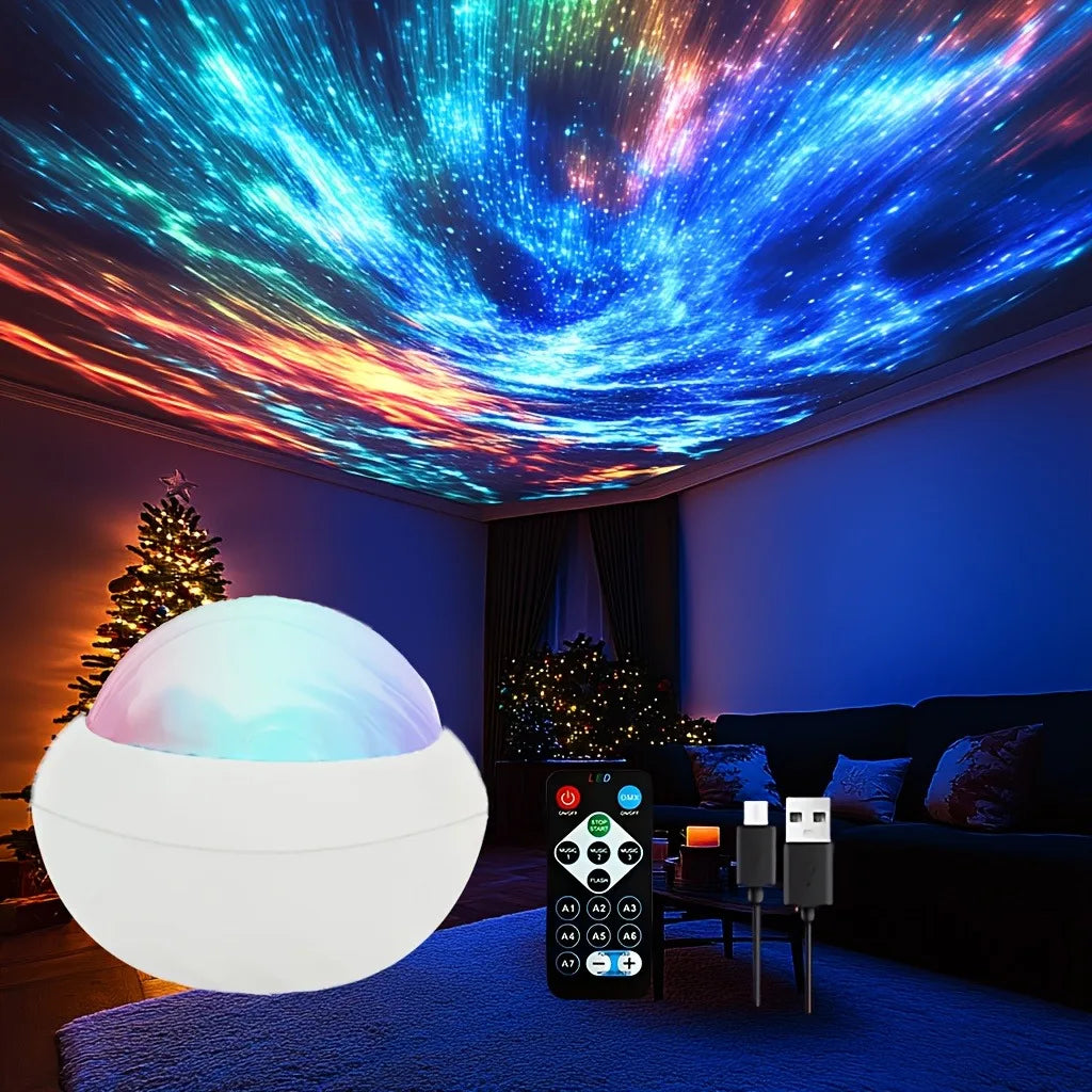 USB Powered Galaxy Lamp with Remote Water Ripple & RGB Color Changing for Home Decor