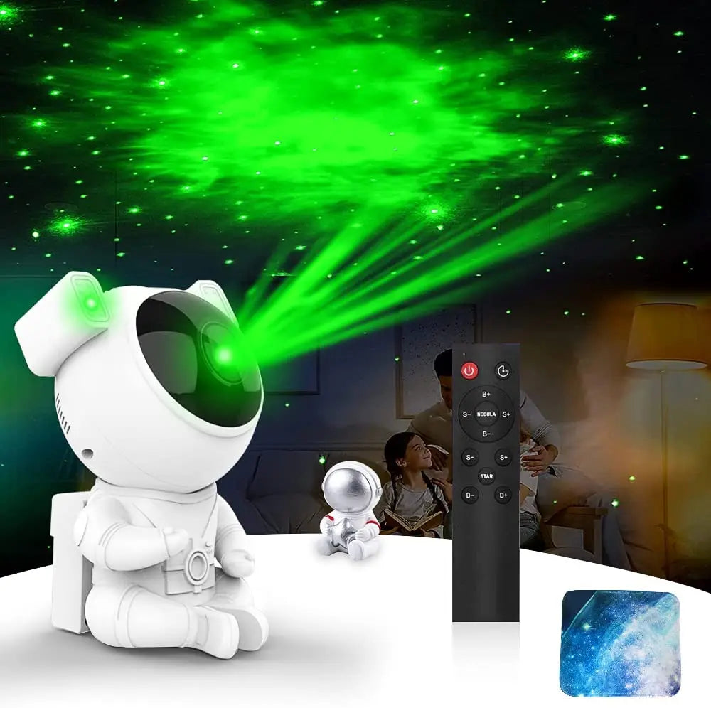 Astronaut Dynamic Starry Night Lamp Galaxy Northern Lights Projector Lamp With Remote Control Suitable For Children's Bedroom
