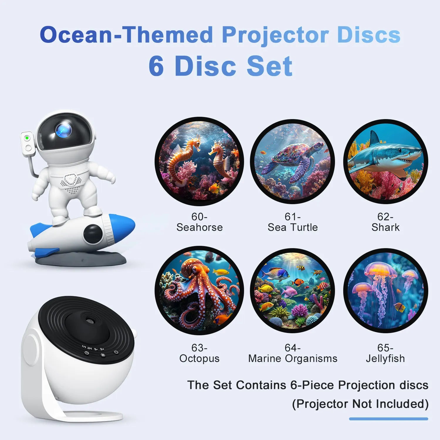 Night Light Galaxy Projector Starry Sky Projector Planetarium Lamp 6 Pack (Projector Not Included)