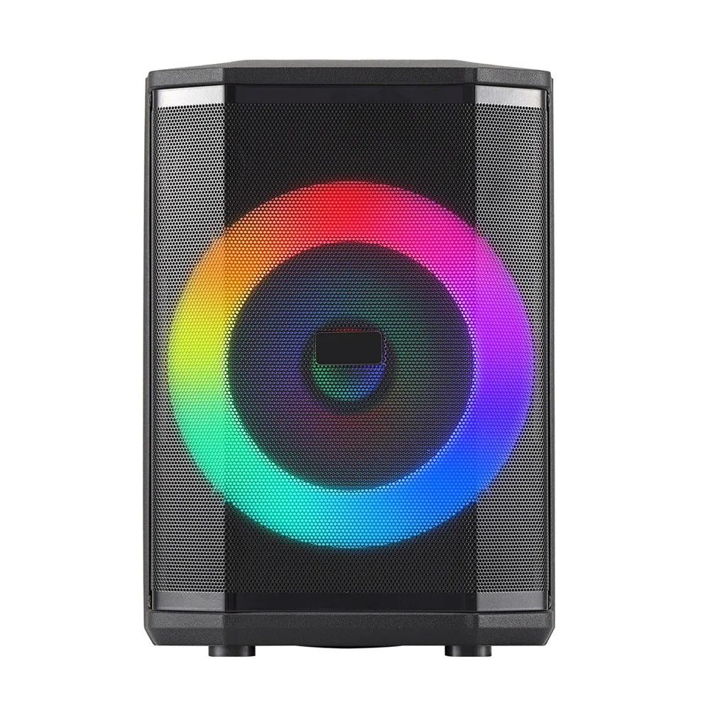 5000W Portable Tiltable Bluetooth Party Speaker 8 "Subwoofer Heavy Bass Sound System Dj Led Light Loud Speaker with Microphone