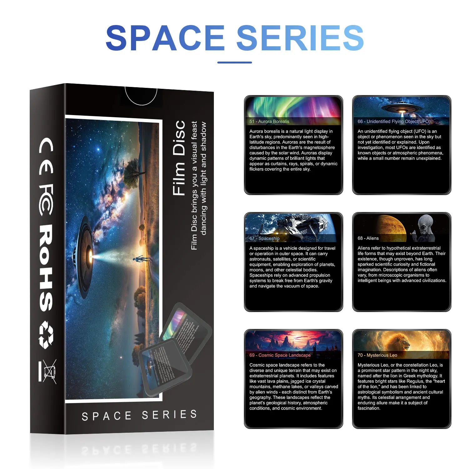 Night Light Galaxy Projector Starry Sky Projector Planetarium Lamp 6 Pack (Projector Not Included)