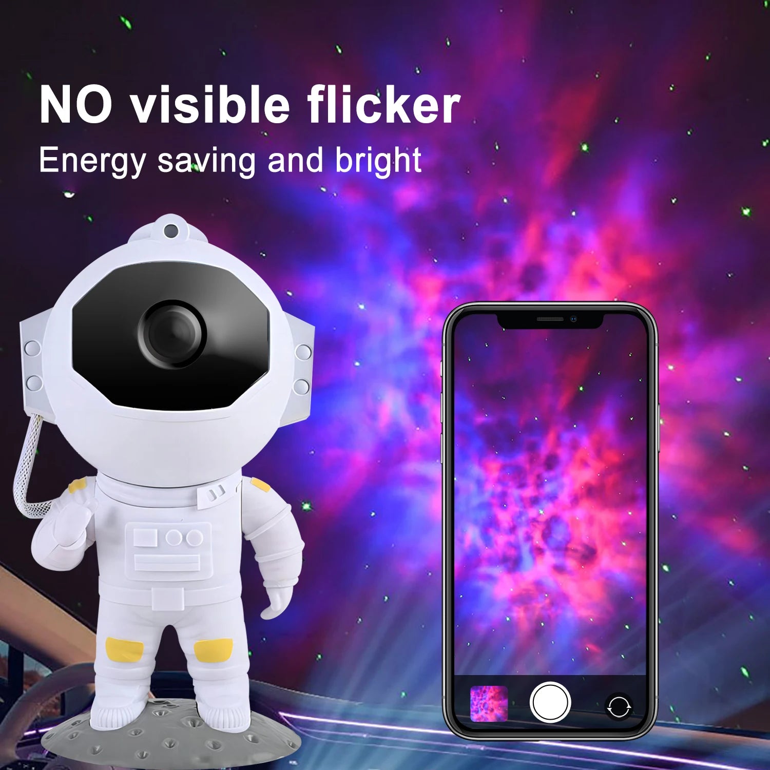 Astronaut Dynamic Starry Night Lamp Galaxy Northern Lights Projector Lamp With Remote Control Suitable For Children's Bedroom