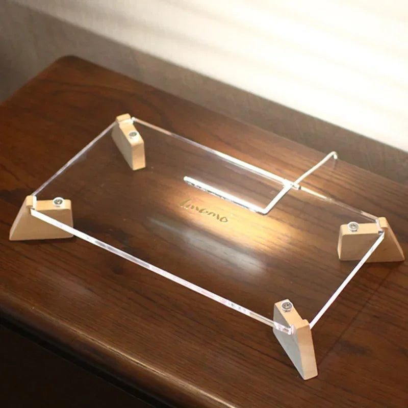 Retro Walnut Speaker Base Anti-Vibration Radio Stand Desktop Storage Platform Vintage Audio Display Shelf for Home Use