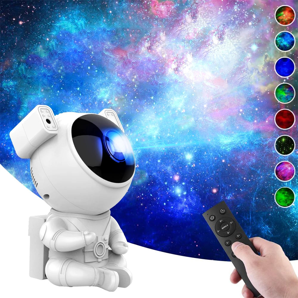 Astronaut Dynamic Starry Night Lamp Galaxy Northern Lights Projector Lamp With Remote Control Suitable For Children's Bedroom