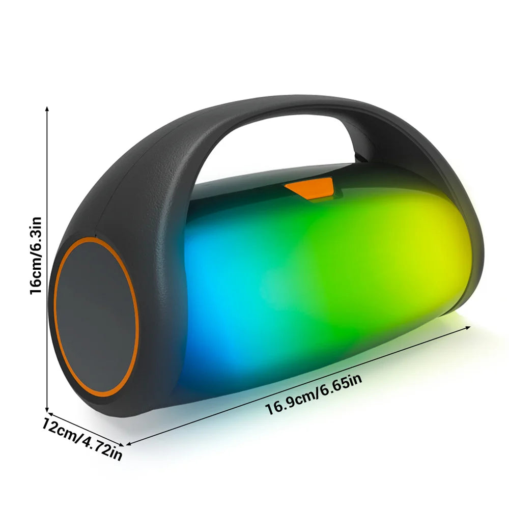 1000W Bluetooth Speaker LED Light Portable Outdoor Speakers Dual 3'' Subwoofer Sound Box Support