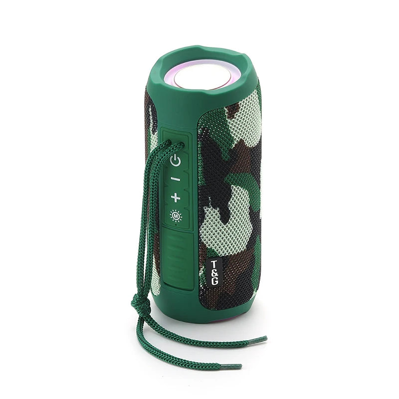 TG227 Waterpro With Lamp Outdoor Portable Upright Wireless Compatible Speaker Music Player Support USB/ TF/ FM Radio Music Party