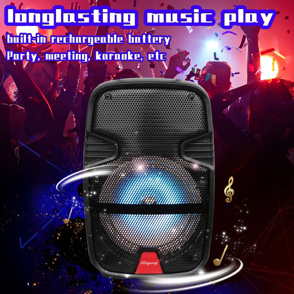 3000 Watts Wireless Portable Party Bluetooth Speaker With Microphone & Remote 8" Subwoofer High Quality Big Sound
