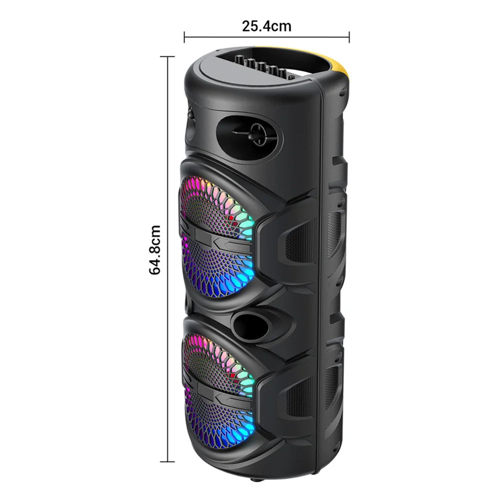 3000W Portable Bluetooth Speaker Sub woofer Heavy Bass Sound System Party Dj Rechargeable Led Light Loud Speaker