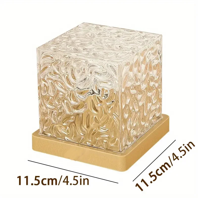 Ocean Wave RGB Aurora Lamp Cube with Remote Control 16 Color Changing Water Light Projector for Bedroom Living Room Wall Decor