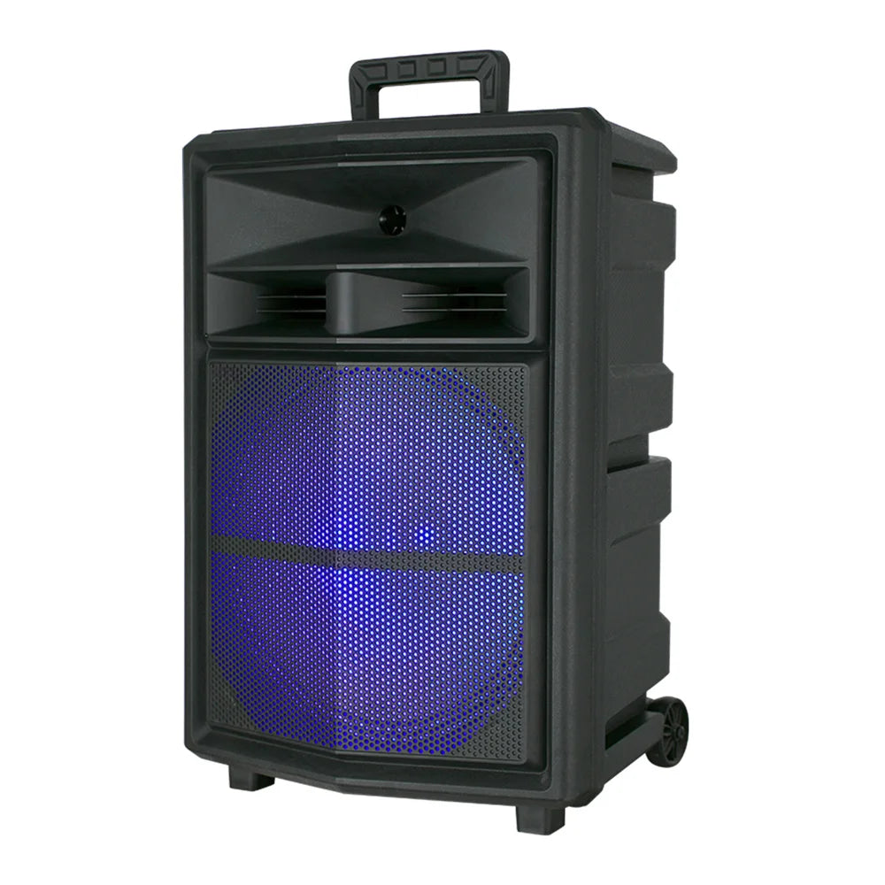 Loud Portable Bluetooth Party Speaker 15" Subwoofer  Sound System Dj Karaoke RGB Light Rechargeable Outdoor Speaker with Mic