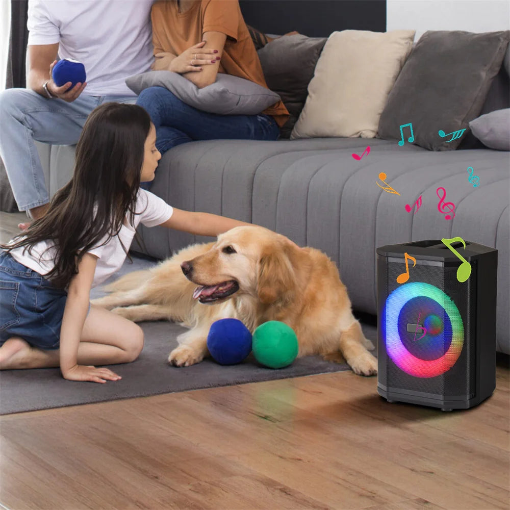 5000W Portable Tiltable Bluetooth Party Speaker 8 "Subwoofer Heavy Bass Sound System Dj Led Light Loud Speaker with Microphone
