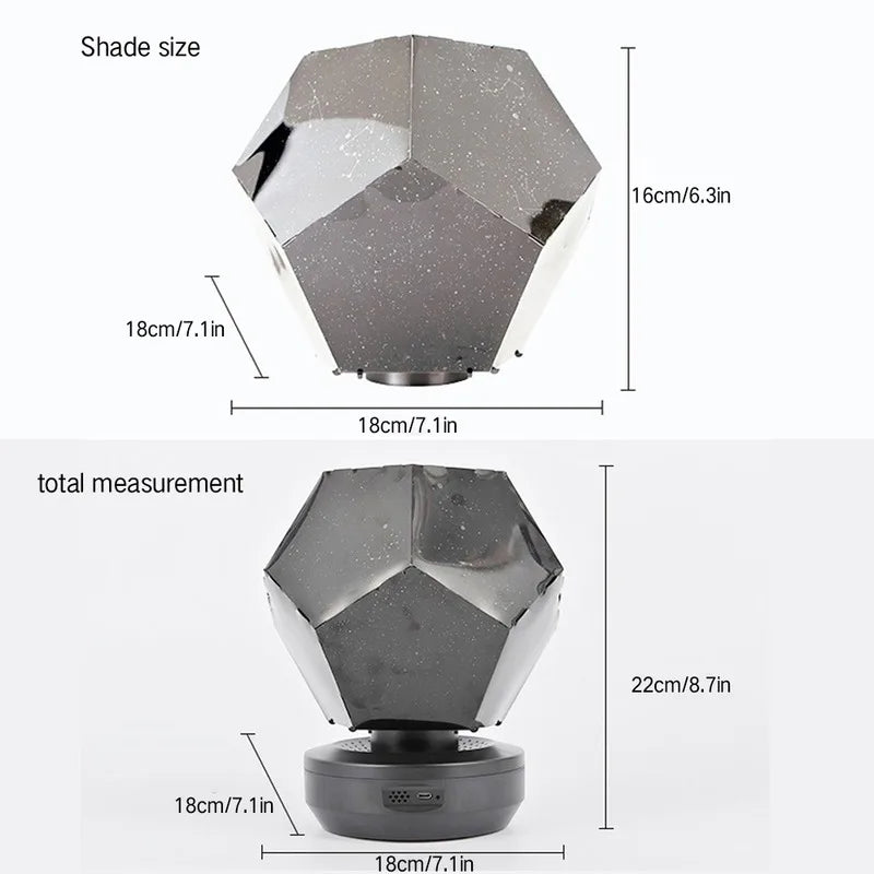 LED Starry Sky Projector Night Lights 3D Projection Night Lamp USB Charging Home Planetarium Kids Bedroom Decor Room Lighting