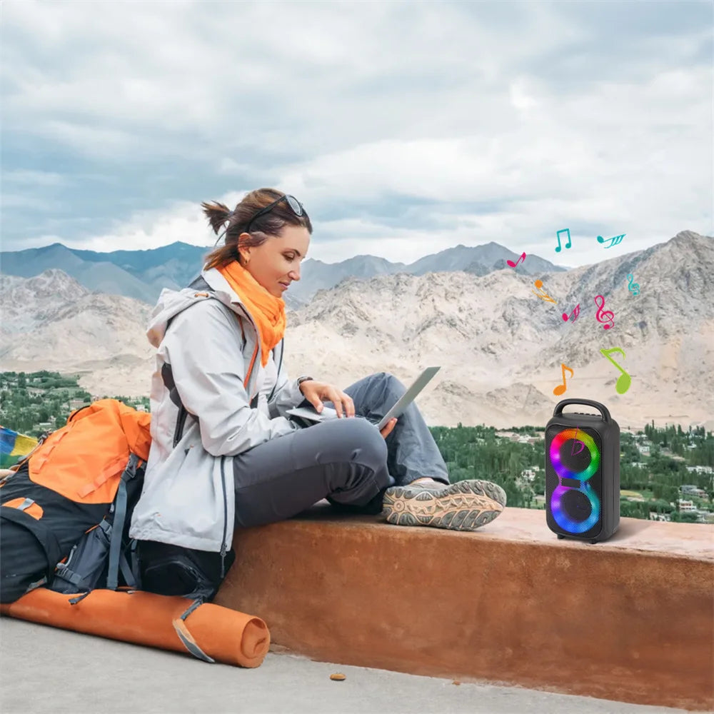 1000W Party Portable Speakers Bluetooth Wireless Boombox Sound Large Speaker Dual 3 inche Subwoofer for Outdoor Dancing Famliy