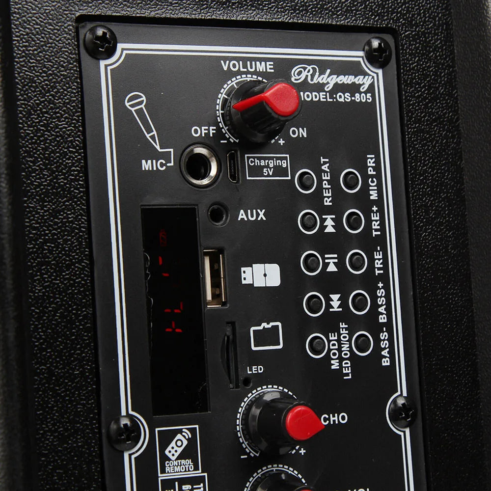 3000 Watts Wireless Portable Party Bluetooth Speaker With Microphone & Remote 8" Subwoofer High Quality Big Sound