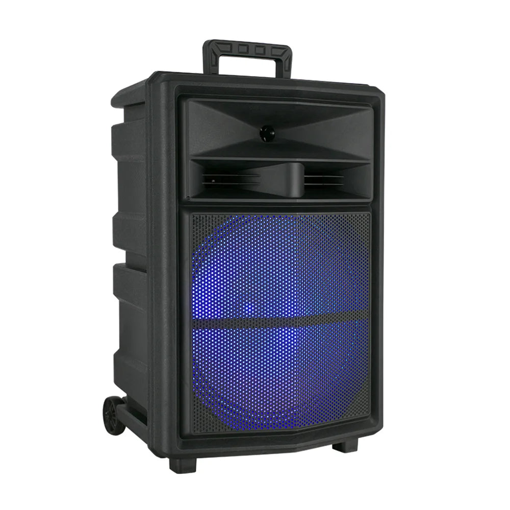 Loud Portable Bluetooth Party Speaker 15" Subwoofer  Sound System Dj Karaoke RGB Light Rechargeable Outdoor Speaker with Mic