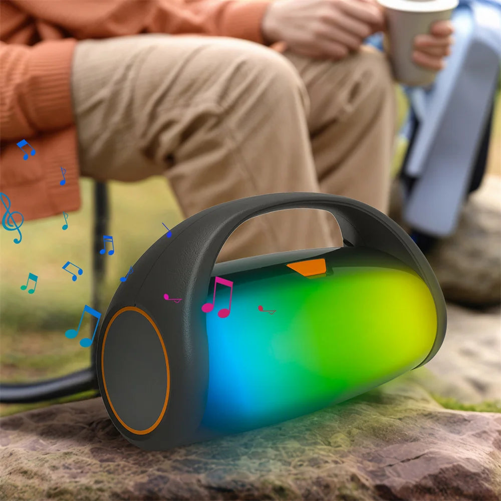 1000W Bluetooth Speaker LED Light Portable Outdoor Speakers Dual 3'' Subwoofer Sound Box Support