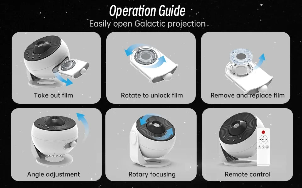 Galaxy Projector Star Projector Planetarium Starry Sky Night Light for Kids Adults Space Ceiling Projectors for Home Decor(Remote Control)